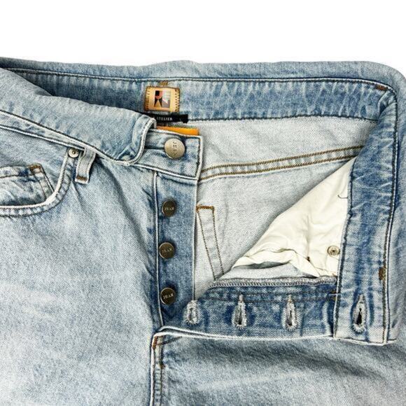 JEAN ATELIER Flip in‎ the Sky High Rise Straight Leg Jeans Size 28 Vintage Wash - Picture 8 of 16